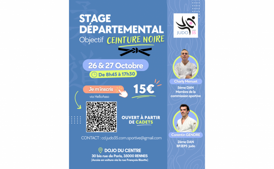 STAGE DÉPARTEMENTAL – OBJECTIF CEINTURE NOIRE