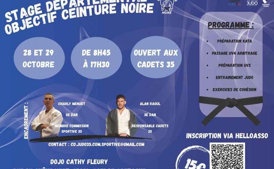 Stage départemental cadets - Objectif ceinture noire